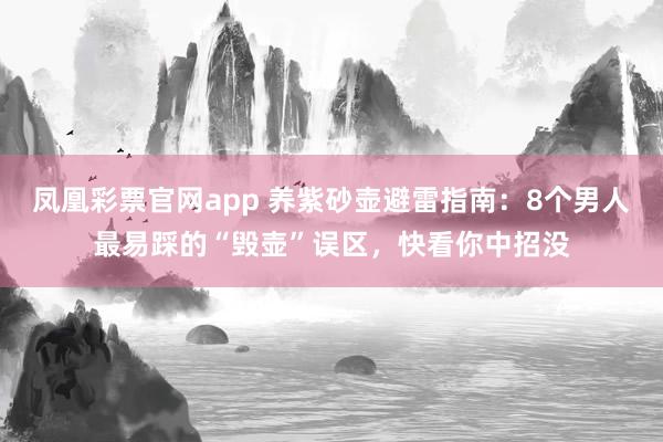 凤凰彩票官网app 养紫砂壶避雷指南：8个男人最易踩的“毁壶”误区，快看你中招没