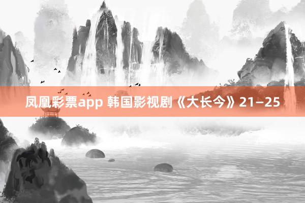 凤凰彩票app 韩国影视剧《大长今》21—25