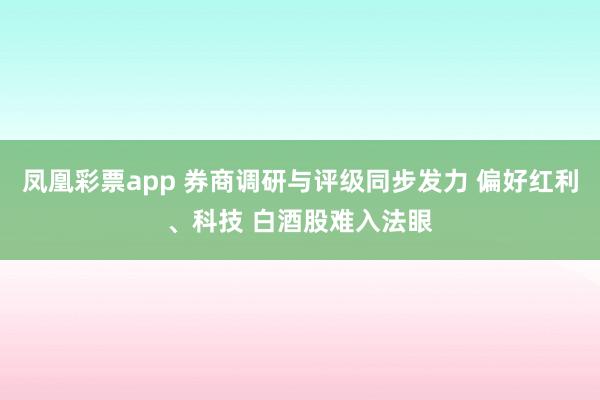 凤凰彩票app 券商调研与评级同步发力 偏好红利、科技 白酒股难入法眼