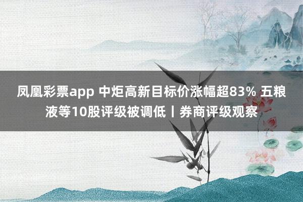 凤凰彩票app 中炬高新目标价涨幅超83% 五粮液等10股评级被调低丨券商评级观察