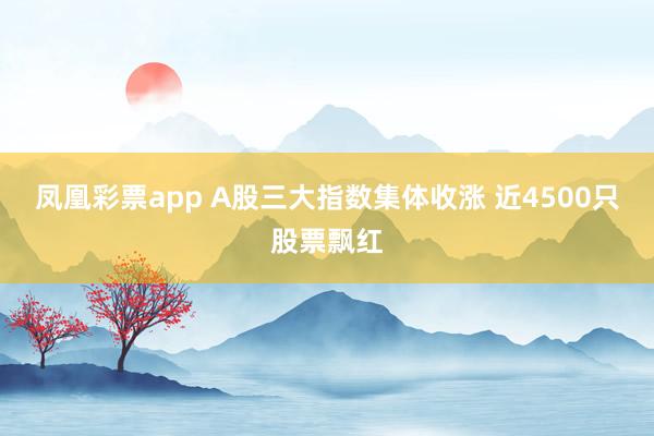 凤凰彩票app A股三大指数集体收涨 近4500只股票飘红