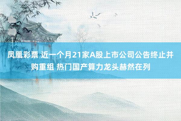 凤凰彩票 近一个月21家A股上市公司公告终止并购重组 热门国产算力龙头赫然在列