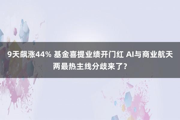 9天飙涨44% 基金喜提业绩开门红 AI与商业航天两最热主线分歧来了？