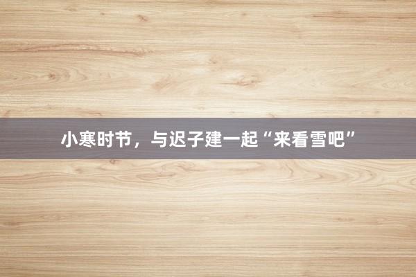 小寒时节，与迟子建一起“来看雪吧”