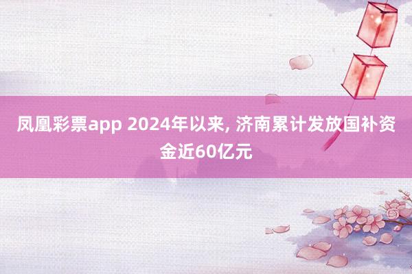 凤凰彩票app 2024年以来, 济南累计发放国补资金近60亿元