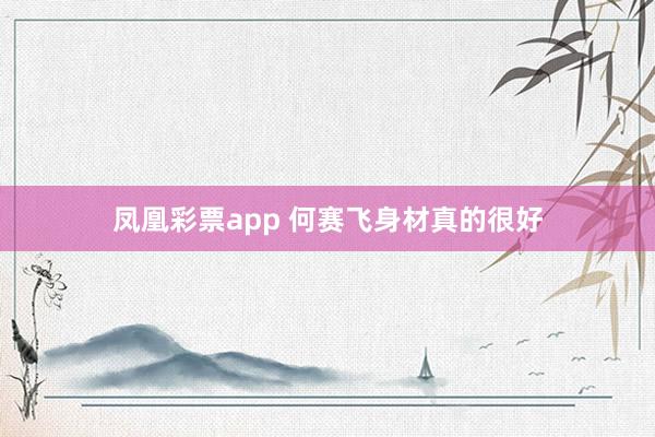凤凰彩票app 何赛飞身材真的很好
