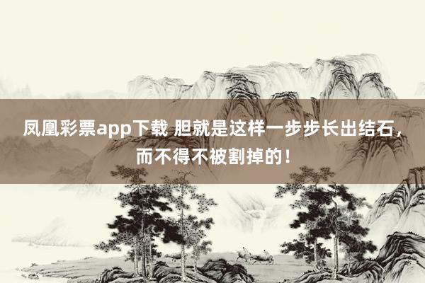 凤凰彩票app下载 胆就是这样一步步长出结石，<a href=