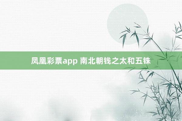 凤凰彩票app 南北朝钱之太和五铢