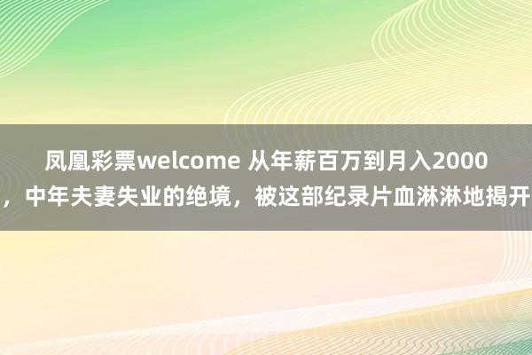 凤凰彩票welcome 从年薪百万到月入2000，中年夫妻失业的绝境，被这部纪录片血淋淋地揭开