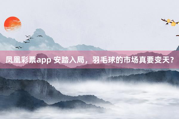 凤凰彩票app 安踏入局,羽毛球的市场真要变天?