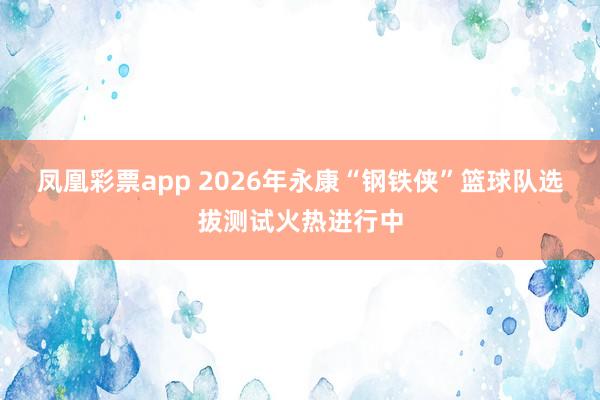 凤凰彩票app 2026年永康“钢铁侠”篮球队选拔测试火热进行中