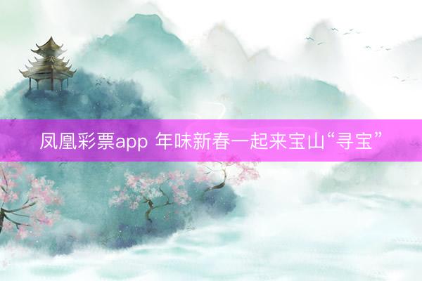 凤凰彩票app 年味新春一起来宝山“寻宝”